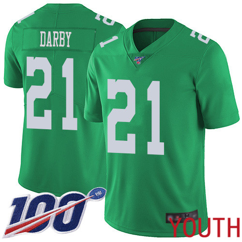 Youth Philadelphia Eagles #21 Ronald Darby Limited Green Rush Vapor Untouchable NFL Jersey 100th Season->youth nfl jersey->Youth Jersey